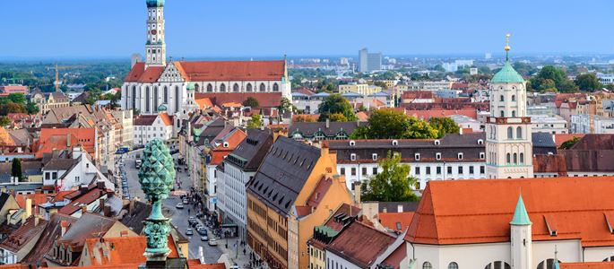 Die Augsburger Innenstadt.