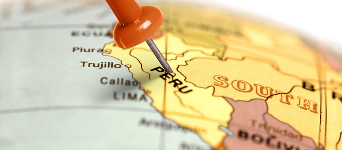 Peru auf der Landkarte
